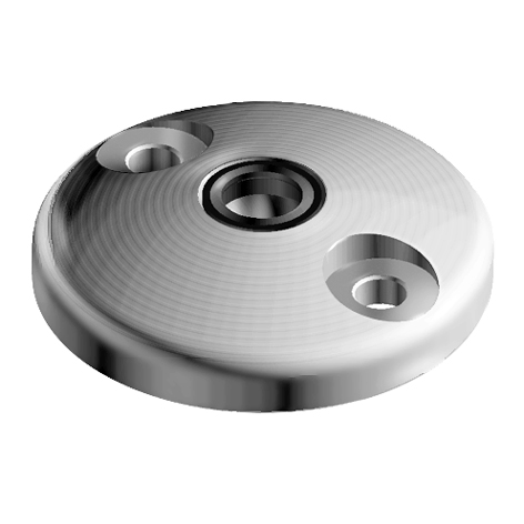 Base SS BDH for Swivel Feet. Ball Joint 15