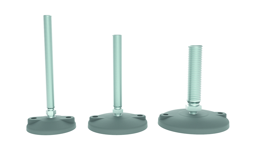 Base PA BDH for Swivel Feet. Ball Joint 15. Gray - immagine 3