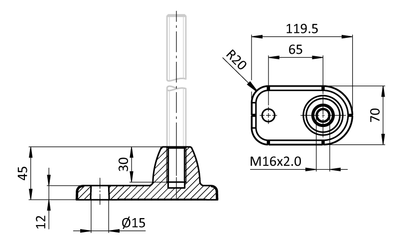 Base for Duck Feet M16 - immagine 2