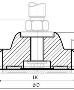 Alternative view of Base PA for Heavy-duty Fixed Feet