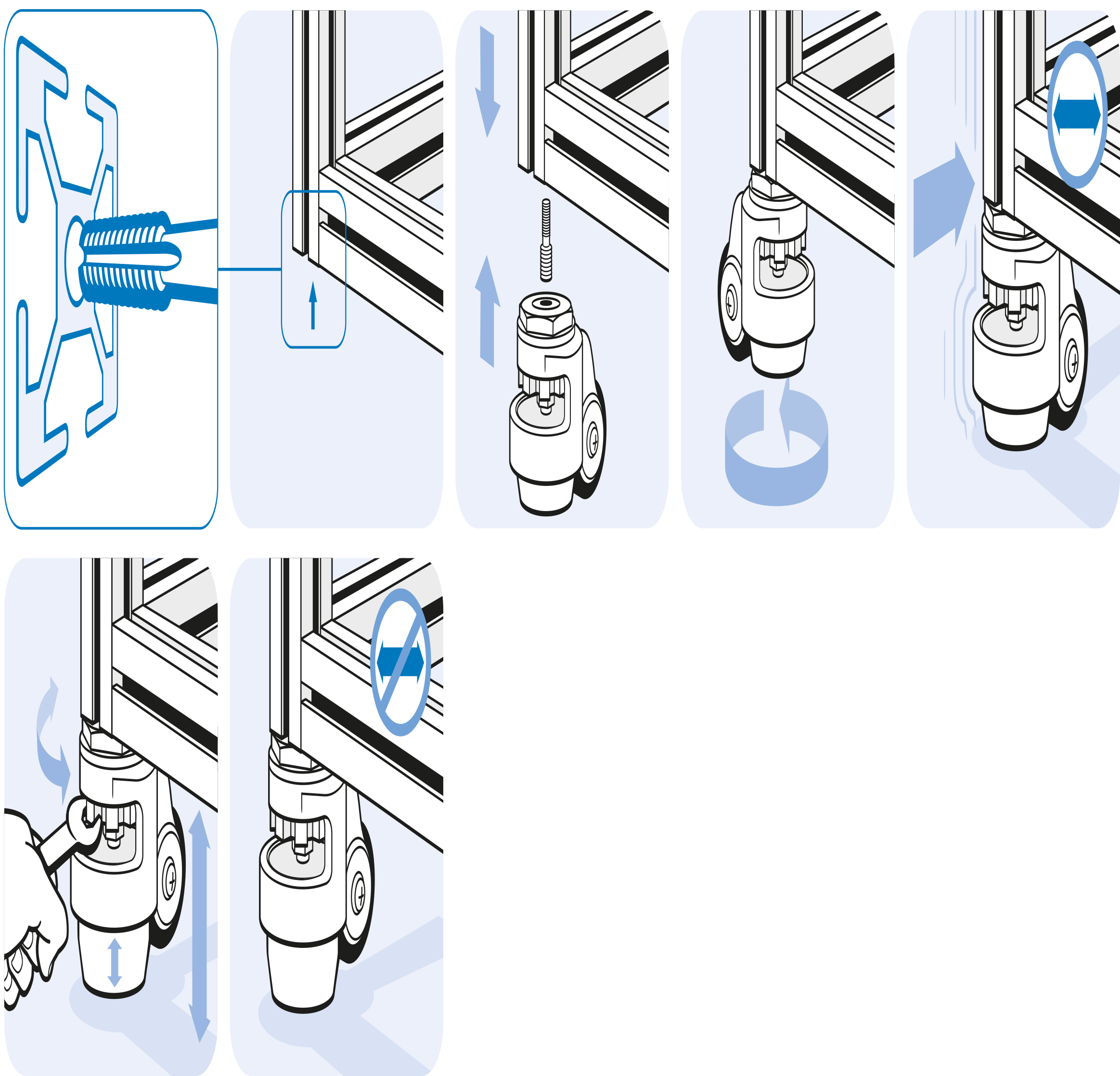 Leveling Caster with Bolt Hole Thread (Set) - immagine 4