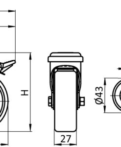 Alternative view of Swivel Caster Ø 75 with System Brake
