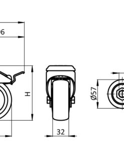 Alternative view of Swivel Caster Ø 80 / 100 / 125 with System Brake