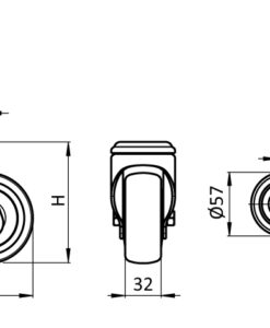 Alternative view of Swivel Caster Ø 80 / 100 / 125