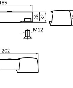 Alternative view of Swivel Caster Arm I 40 x 80 (Set)