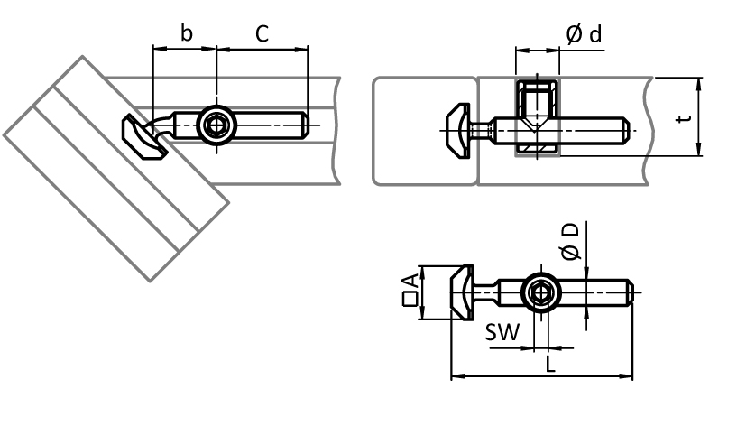 Central Connector B 90° +/-45° - immagine 2
