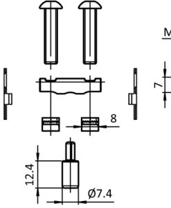 Alternative view of Bolt Connector. Slot 8 / D=11