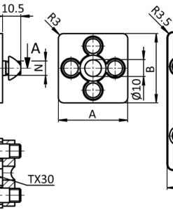 Alternative view of Plate Connector I ZN 40 (Set)