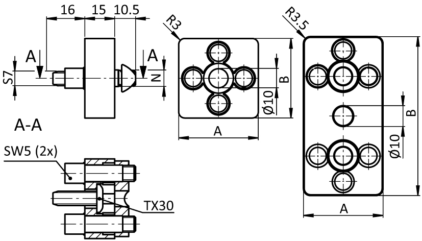 Plate Connector I ZN 40 (Set) - immagine 2