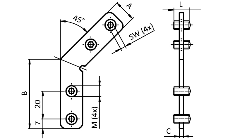 Mitre Connector 45° - immagine 2