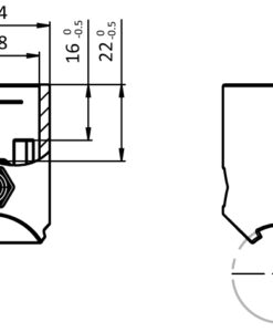 Alternative view of Outer T-Connector D28 (Set)