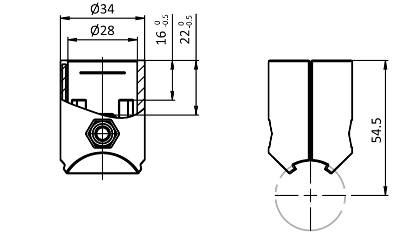 Outer T-Connector D28 (Set) - immagine 2