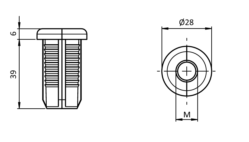 Threaded Sleeve D28L (Set) - immagine 2