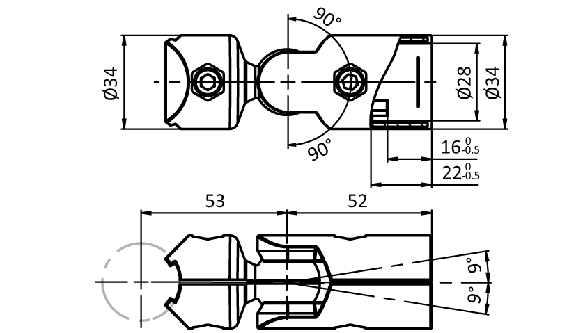 Outer Ball Connector D28 (Set) - immagine 2