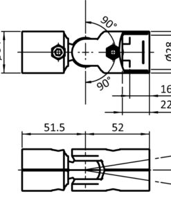 Alternative view of Outer Ball Butt Connector D28 (Set)