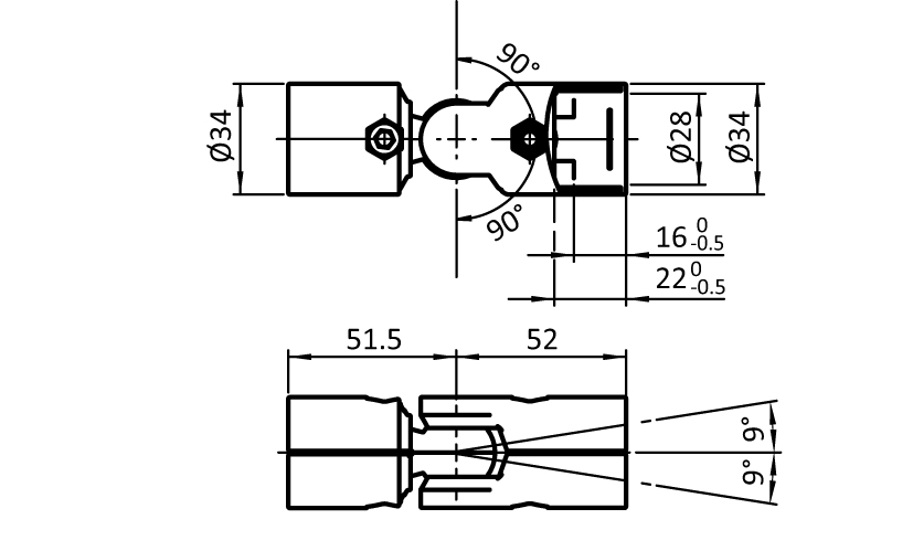 Outer Ball Butt Connector D28 (Set) - immagine 2