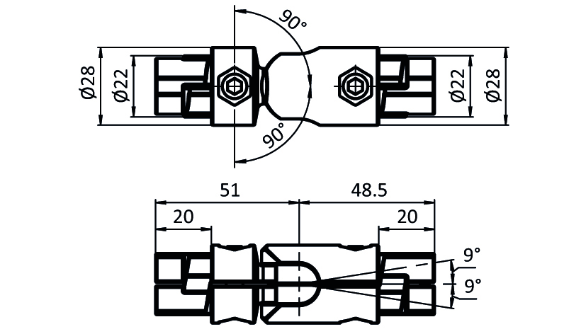 Inner Ball Butt Connector D28 (Set) - immagine 2