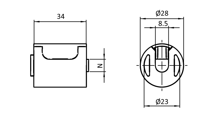 T-Connector D28 - Slot 10 (Set) - immagine 2