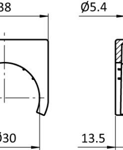 Alternative view of Panel Clip D30