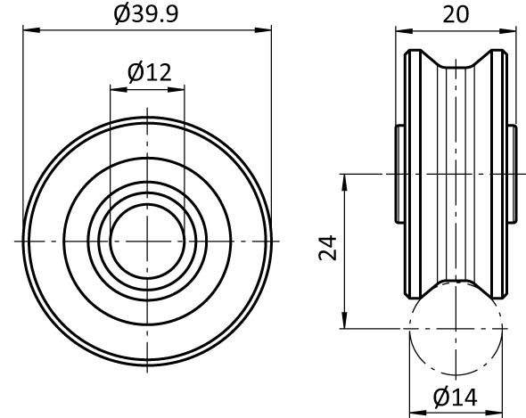 Roller for Shafts Ø 14 - immagine 2