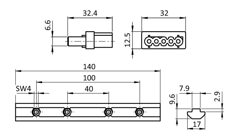 Connection Coupling GST15i5 for Module F Line (Set) - immagine 2