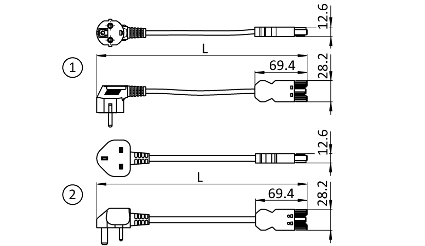 Main Power Cable GST18i3 for Module F Line - immagine 2