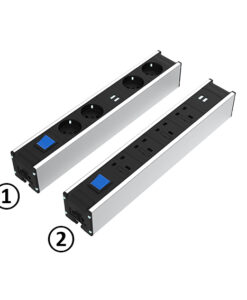 Power Strip Module F Line 370 6-way 4x + USB. Input switchable