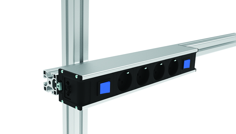 Power Strip Module F Line 370 4x. with Switch and Dimmer Button. for Series Connection - immagine 3