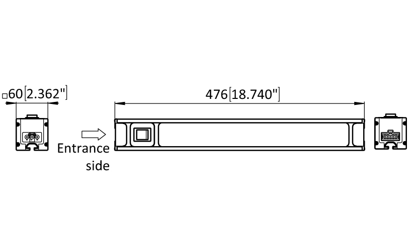 LED Lamp Module F Line 476 Dimmable. with Button. for Series Connection - immagine 2