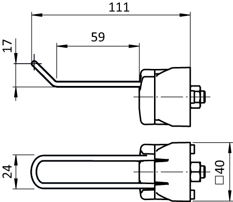 Tool Hook FX 59/19 - 24 for Profiles 40 / 45. Slot 8 / 10 - immagine 2