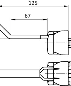 Alternative view of Tool Hook FX 66/27 - 13. Rubberized for Profiles 40 / 45. Slot 8 / 10