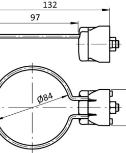 Alternative view of Tool Holder FX D80 for Profiles 40 / 45. Slot 8 / 10