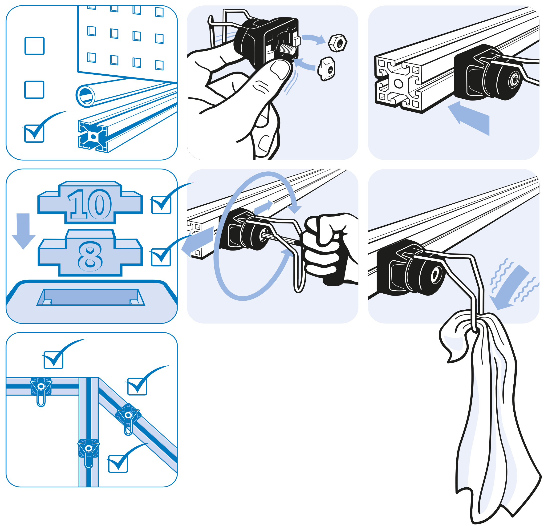 Cloth Clip FX for Profiles 40 / 45. Slot 8 / 10 - immagine 4