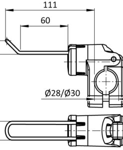 Alternative view of Tool Hook FX 59/19 - 24 for Tubes D28 / D30