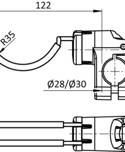 Alternative view of Tool Hook FX R35 - 27. Rubberized for Tubes D28 / D30