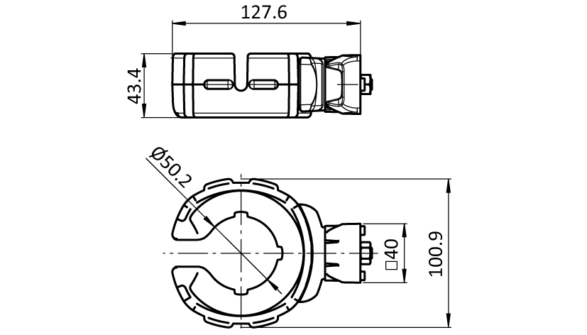 Drill / Driver Holder FX D50 for Profile 40 / 45. Slot 8 / 10 - immagine 2