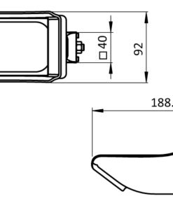 Alternative view of Packing Tape Hand Dispenser Holder FX for Profile 40 / 45. Slot 8 / 10