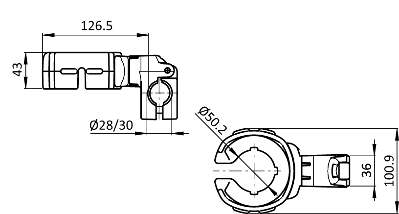 Drill / Driver Holder FX D50 for Tubes D28 / D30 - immagine 2