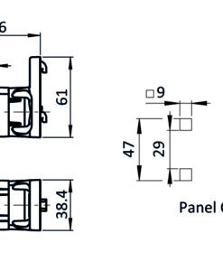 Alternative view of Tool Hook FX 7/38 - 24 for Square Holes 9 x 9 (8.7 x 8.7)