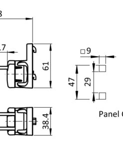 Alternative view of Tool Hook FX 17/57 - 24 for Square Holes 9 x 9 (8.7 x 8.7)