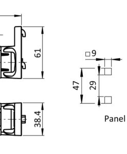 Alternative view of Tool Hook FX 24/16 - 12 for Square Holes 9 x 9 (8.7 x 8.7)